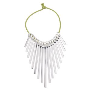 Focal, silver-plated brass, 20x2.5mm-60x2.5mm graduated fan. Sold per 17-piece set.