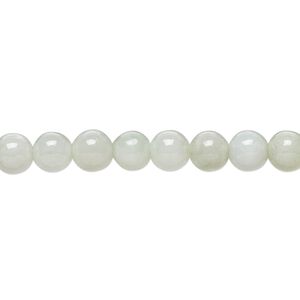 Jadeite 1pkg1, hand-cut round bead natural 15.5-16 inch 6mm