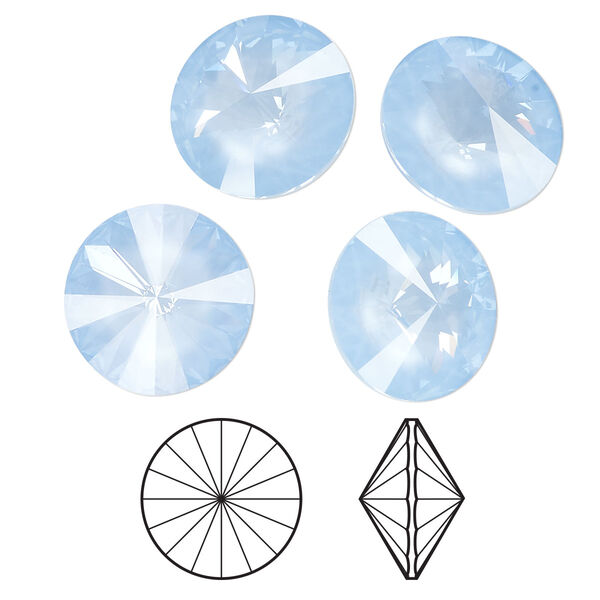Chaton 4pk crystal sky ignite, Crystal Passions® 14mm rivoli 1122 image number 0