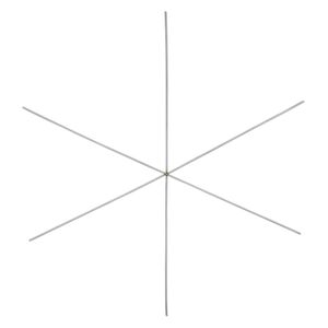 Ornament frame, carbon steel, 6-inch snowflake with 6 legs, 18 gauge. Sold per pkg of 10.