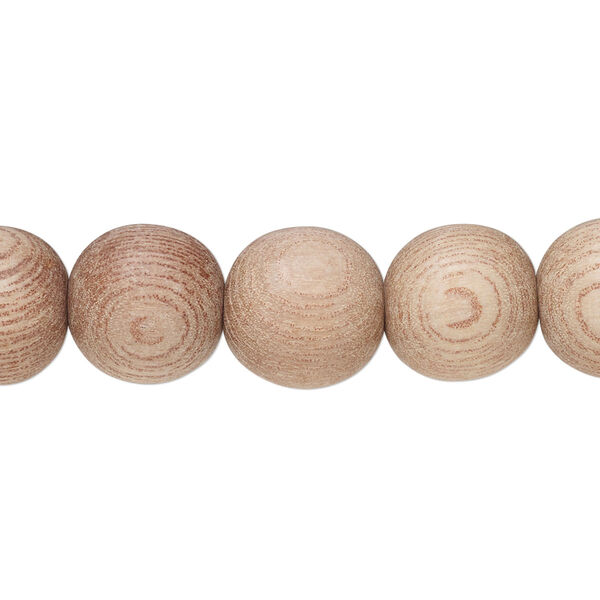 Bead, corkwood tree (natural), pkg/15-1/2 to 16 inches, 12mm round. image number 0