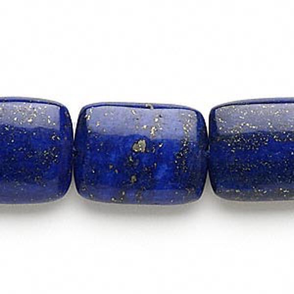 Bead, lapis lazuli (dyed), 20x15mm-21x6mm rounded puffed rectangle, C grade, Mohs hardness 5 to 6. Sold per 16-inch strand. image number 0