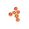 Bead, lampworked glass, clear / red / glow-in-the-dark / gold, 6mm round. Sold per pkg of 6. image number 0