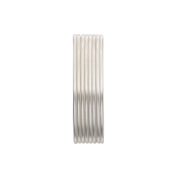 French wire, silver-plated brass, 0.7-0.9mm tube. Sold per pkg of (2) 19-1/2 inch strands. image number 0