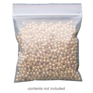 Bag, Tite-Lip™, anti-tarnish plastic, transparent clear, 4-inch top zip. Sold per pkg of 1,000.