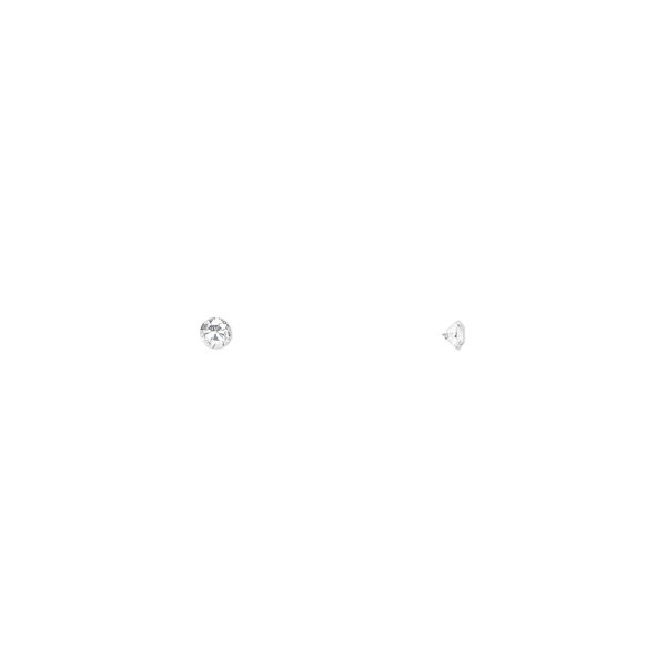 Gem, cubic zirconia, white, 1.75mm faceted round, Mohs hardness 8-1/2. Sold per pkg of 25. image number 0