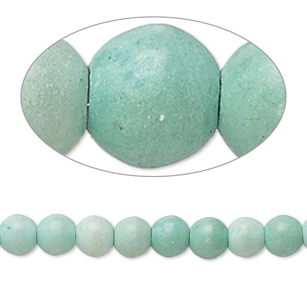 Magnesite 1pkg1, matte round bead 15 inch 5-6mm image number 0