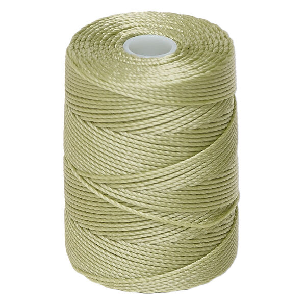Thread, C-Lon®, nylon, peridot, 0.5mm diameter. Sold per 92-yard spool. image number 0