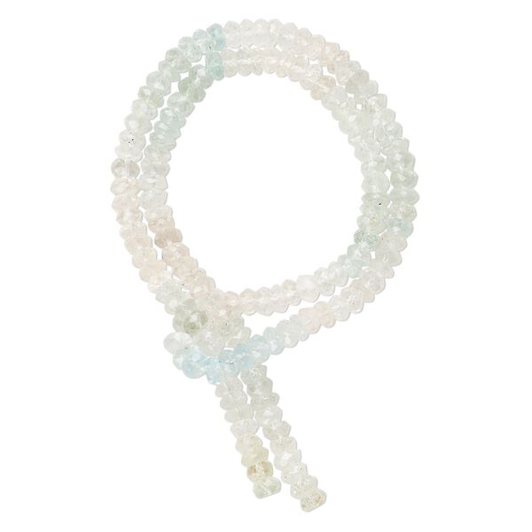 Multi-beryl 1pkg1, hand-cut faceted rondelle bead 15 inch 5x2mm-5x3mm image number 0