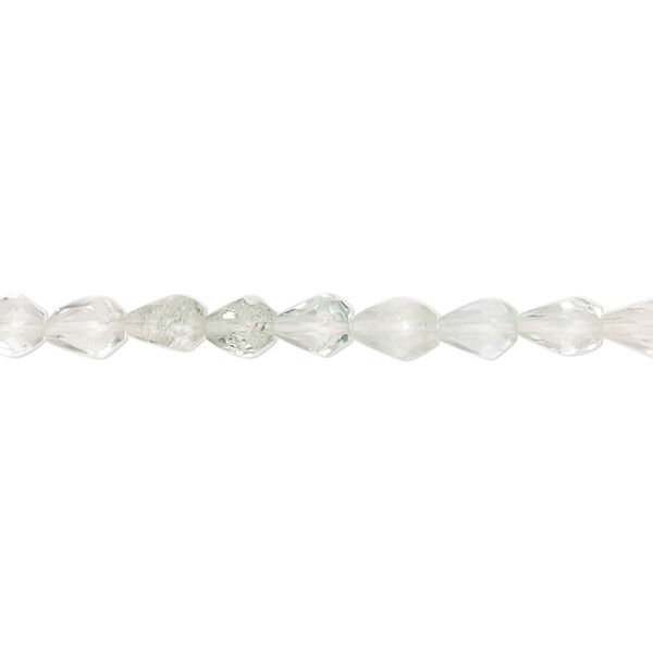 Multi-beryl 1pkg1, hand-cut faceted teardrop bead 14 inch 5x3mm-9x4mm image number 0