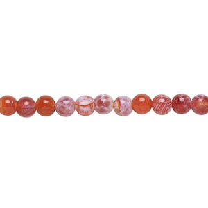 Fire crackle agate 1pkg1, hand-cut round bead 15.5-16 inch 4mm