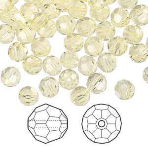 Bead 360pk jonquil, Swarovski® 6mm round 5000