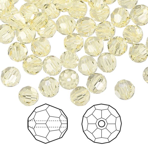 Bead 360pk jonquil, Swarovski® 6mm round 5000 image number 0