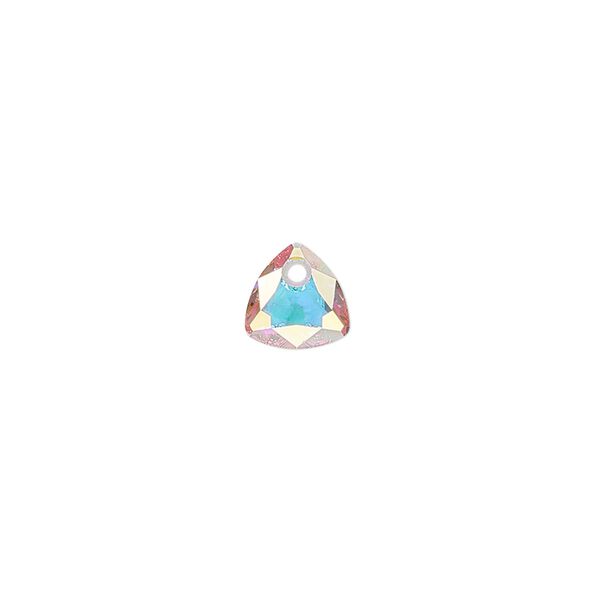 Drop 72pk crystal AB, Swarovski® 8mm pendant trilliant cut 6434 image number 0