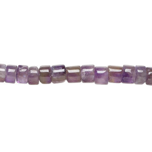 Amethyst 1pkg1, hand-cut heishi bead natural, 14 inch medium to dark 5x2mm-6x5mm