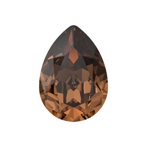 Fancy stone 1pkg144 smoked topaz foil back, Swarovski® ReCreated™, 14x10mm pear 4320