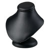 Display, necklace, leatherette, black, 3-3/4 x 3-1/2 x 3-1/4 inches. Sold individually. image number 0
