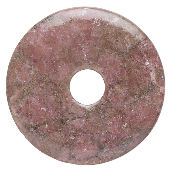 Rhodonite 1pkg1, donut focal natural C+ grade, 45-46mm image number 0