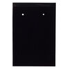 Earring card, flocked plastic, opaque black, 3x2-inch rectangle. Sold per pkg of 25. image number 0