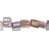 Mother-of-pearl shell 1pkg1, triangle tube bead 14 inch thistle and tan 7x6mm-11x8mm image number 0