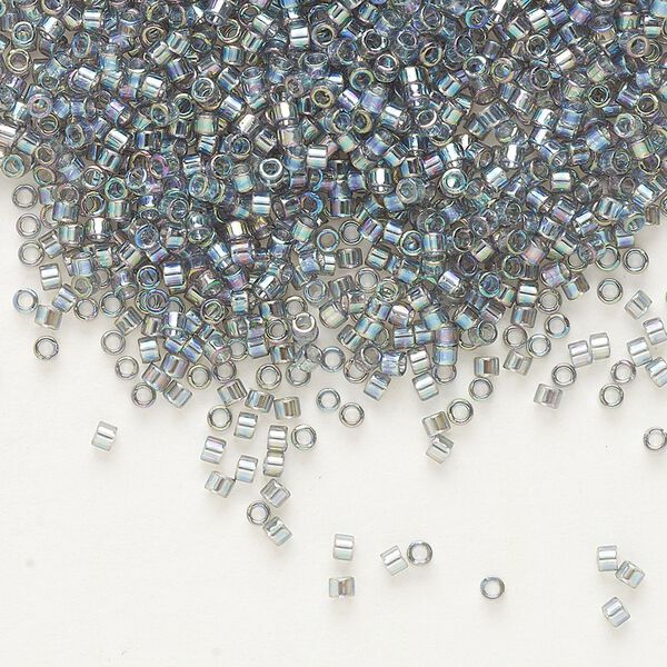 Seed bead, Delica®, glass, pkg/250g, #11 round, translucent rainbow grey (DB-0179). image number 0