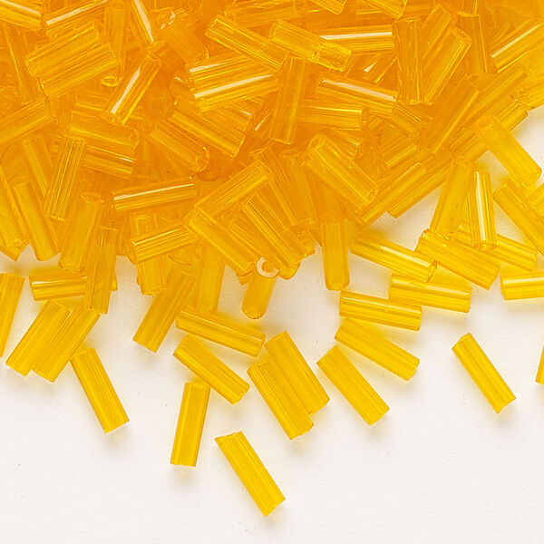 Bead, Preciosa Ornela Czech glass, bugle bead, pkg/500g, 1/4 inch, transparent hyacinth, (80060). image number 0