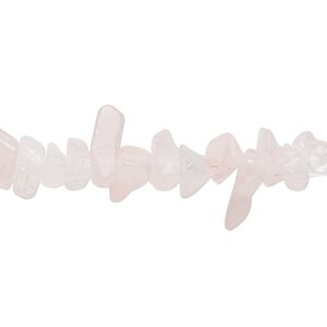 Rose quartz 1pkg1, chip bead natural 32 inch medium