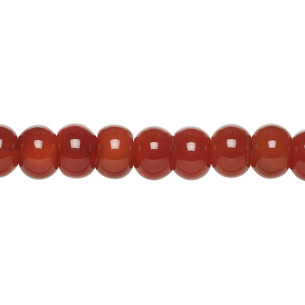 Red agate 1pkg1, saucer bead, 15 inch 8x6mm image number 0