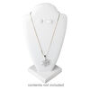 Display, necklace and earring, leatherette, white, 10 x 5-1/2 x 5 inches, VELCRO&reg;-style tab on back. Sold individually. image number 1