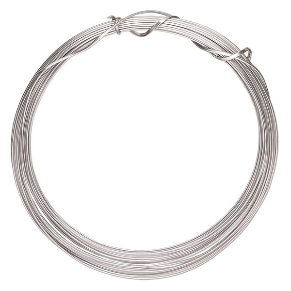 Wire, ParaWire™, titanium-finished copper, half-round, 18 gauge. Sold per 4-yard section. image number 0