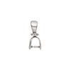 Bail, JBB Findings, ice-pick, antique silver-plated pewter (tin-based alloy), 18x5mm double-sided teardrop with swivel, 5mm grip length. Sold individually. image number 1