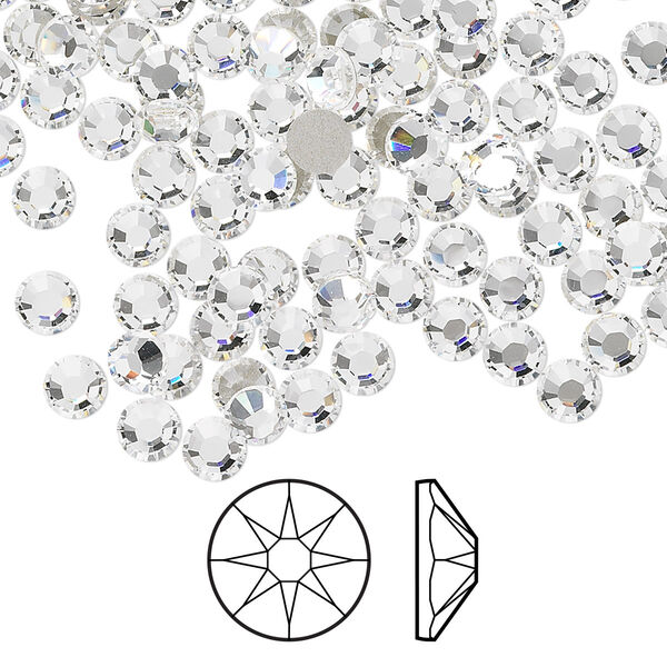 Flat back 1440pk crystal clear foil back, Swarovski® 3.8-4mm rose round SS16 2088 image number 0