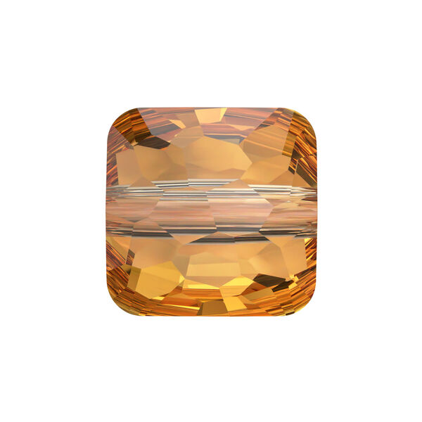 Bead 1pkg288 dark orange TCF™, Swarovski®, 6mm puffed square 5035 image number 0