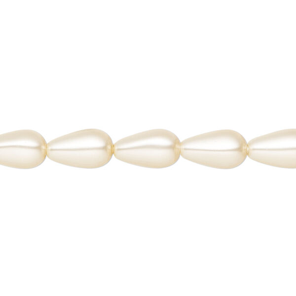 Pearl 150pk cream, Preciosa Czech crystal 10x6mm pear image number 0
