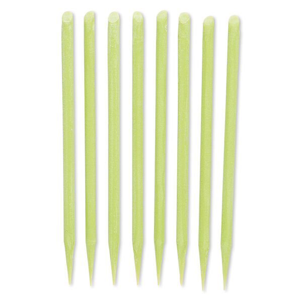 Sanding needle, abrasive and plastic, spring green, 220 grit, 4-1/4 inches. Sold per pkg of 8. image number 0