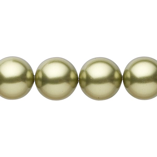Pearl 10pk light green, Crystal Passions® 12mm round 5810 image number 0