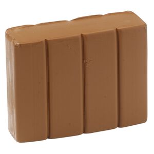 Polymer clay, Sculpey® PREMO, raw sienna. Sold per 2-ounce bar.