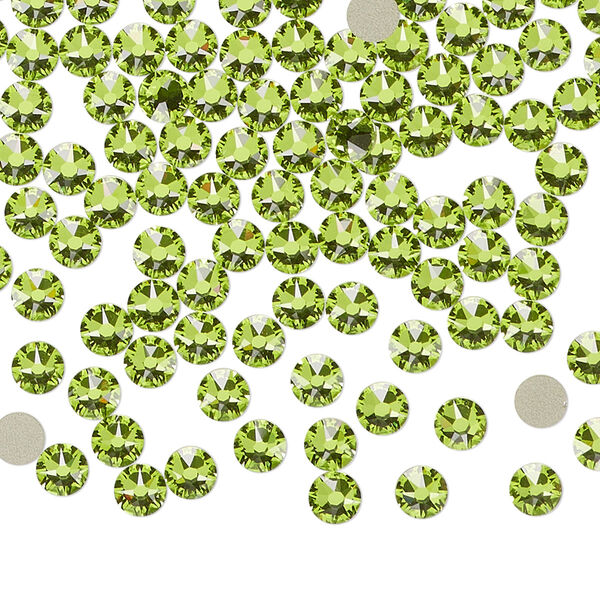 Flat back 144pk citrus green foil back, Crystal Passions® 3.8-4mm round SS16 2088 image number 0