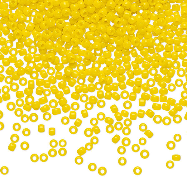 Seed bead, TOHO BEADS®, glass, pkg/50g, #11 round, opaque sunshine (TR-11-42B). image number 0
