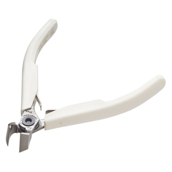 Pliers Lindstrom® Supreme series 1pkg1 alloyed steel, 4-1/4 inches end-cutter, white / silver (PLR-7291) image number 1