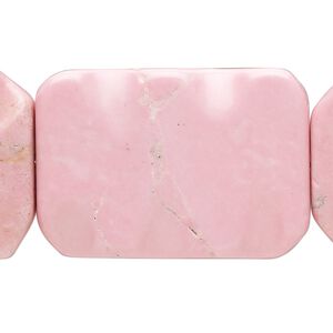 Magnesite 1pkg1, wavy flat rectangle bead 15 inch 35x25mm