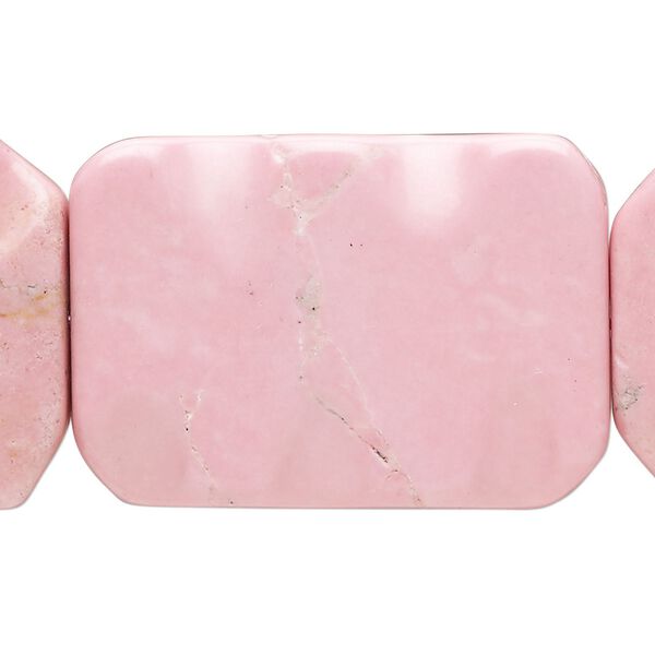 Magnesite 1pkg1, wavy flat rectangle bead 15 inch 35x25mm image number 0