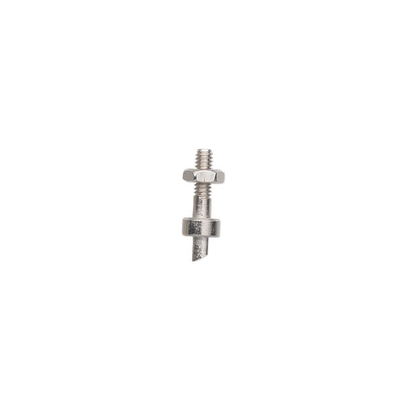 Replacement pin, EUROTOOL®, tempered steel, silver and grey, 1.7x1mm oval punch. Sold per pkg of 5. image number 0