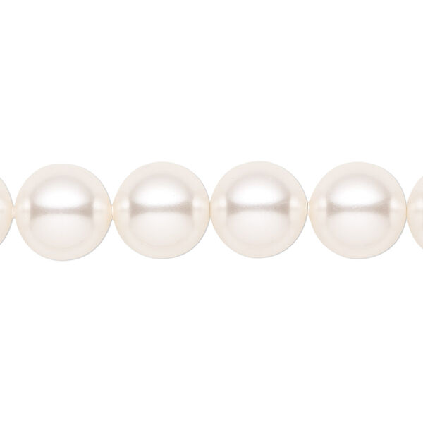 Pearl 100pk white, Crystal Passions® 10mm round 5810 image number 0