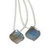 Labradorite 1pkg2, hand-cut top-drilled puffed teardrop bead natural 14x14mm image number 0