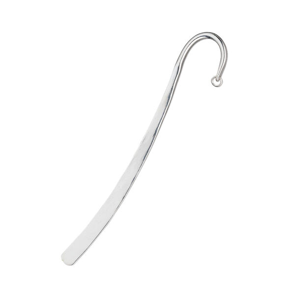 Bookmark, sterling silver, 4-3/4 inch curved hook with 6mm closed jump ring. Sold individually. image number 0