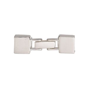 Clasp fold-over 1pkg1 sterling silver, 30x9mm / fits 7x3mm cord, 1-strand