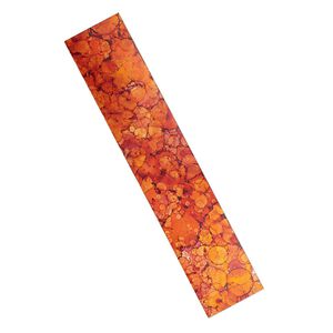Sheet, Lillypilly, copper, autumn mist patina, 10x2-inch single-sided rectangle, 36 gauge. Sold individually.