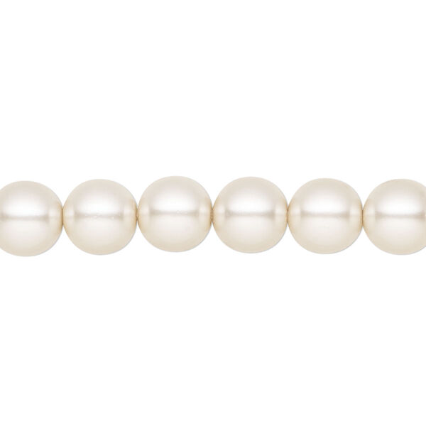 Pearl 25pk white, Preciosa Czech crystal 8mm round image number 0
