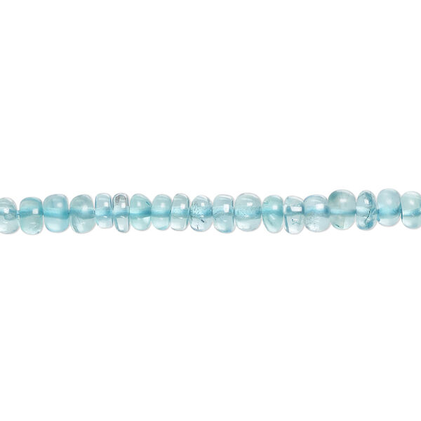 Bead, apatite (natural), 3x2mm-4x2mm hand-cut graduated rondelle, B grade, Mohs hardness 5. Sold per 15-1/2" to 16" strand. image number 0